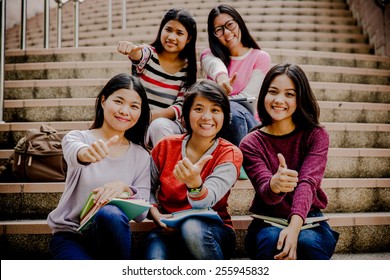 Group Happy Teen High School Students Stock Photo 255945832 | Shutterstock