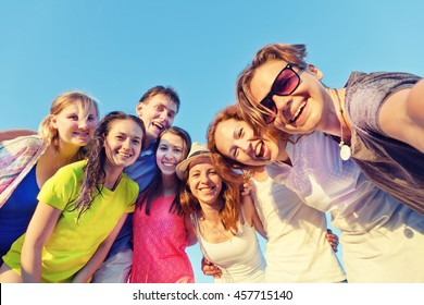 Group Happy Young Friends Doing Selfie Stock Photo 457715140 | Shutterstock