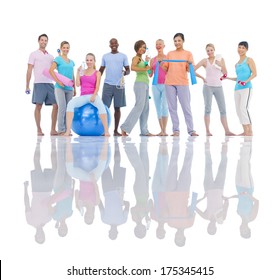 Group Of Healthy People Exercising