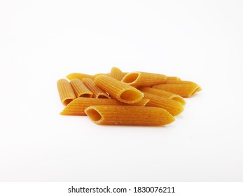 A Group Of Healthy Wholegrain Noodles, Penne Rigate Type.