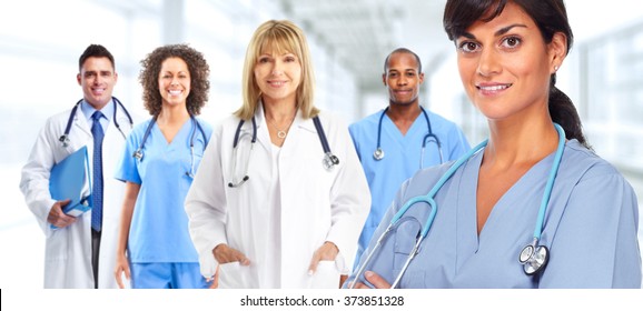 Group Of Hospital Doctors.