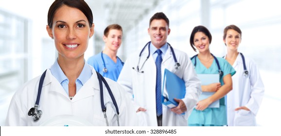 Group Hospital Doctors Health Care Banner Stock Photo 328896485 ...