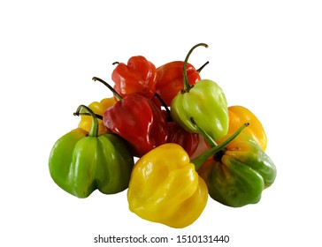 group of hot scotch bonnet peppers