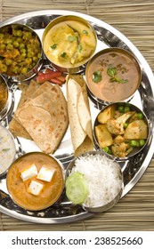 Group of Indian Food or North Indian Thali - Shutterstock ID 238525660