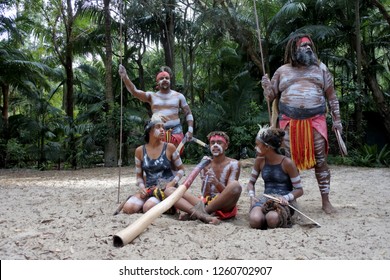 Group Of Indigenous Australians
People From Queensland, Australia.
