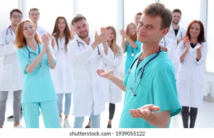 Image Speaker Group Doctors Conference Room Stock Photo 1689981145 ...