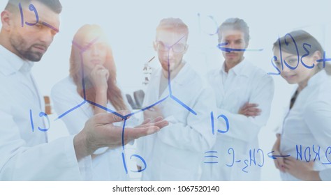 Group Laboratory Scientists Discussing Their Research Stock Photo (Edit ...