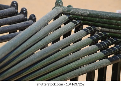 Group Of Large Wrought Iron Bed Frame In The Rural Market Shop