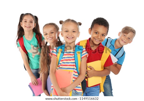 children with backpacks