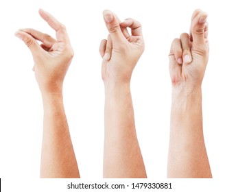 GROUP of Male asian hand gestures isolated over the white background. SNAP ACTON. - Shutterstock ID 1479330881