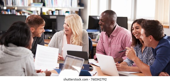 Group Of Mature College Students Collaborating On Project - Shutterstock ID 760342792
