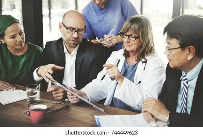 Group of medical people having a meeting