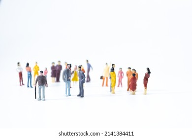 Group Miniature People Meeting On White Stock Photo 2141384411 ...