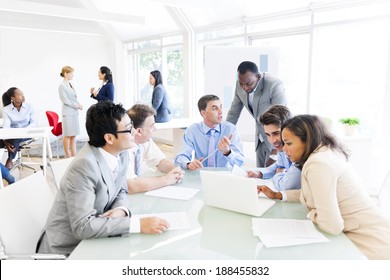 Group of Multi Ethnic Business People Having a Meeting