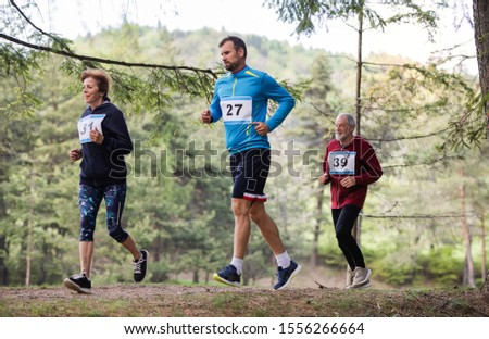 Similar – Image, Stock Photo Running forest Nature