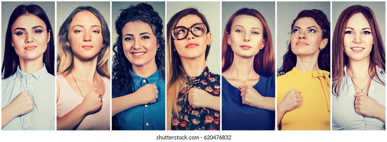 Group Of Multicultural Confident Young Women Determined For A Change 