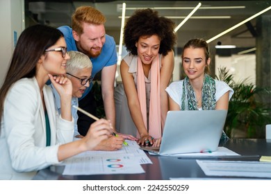 Group of multiethnic business people working together on conference and meeting in modern office - Shutterstock ID 2242550259
