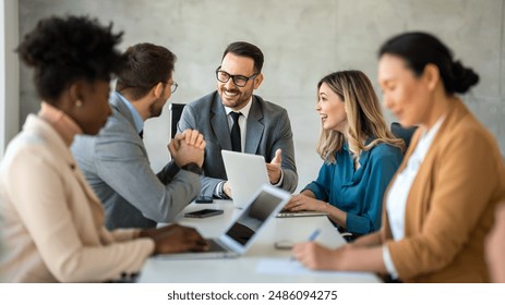 Group of multiethnic business people working together on teamwork meeting in corporate office. - Powered by Shutterstock