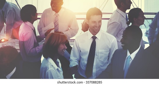 Group of Multiethnic Diverse Busy Business People Concept