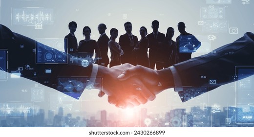 Group of multinational business people and digital technology concept. Management strategy. Human resources recruitment.