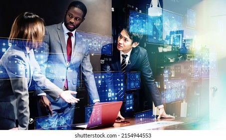 Group of multinational people meeting in the office. Business and technology concept. Digital transformation. - Powered by Shutterstock