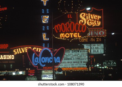 A Group Of Neon Signs As You Enter Las Vegas