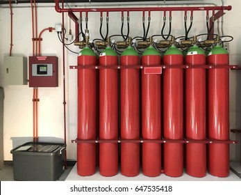 Group Of Nitrogen Gas Storage Tank For Fire Protection System