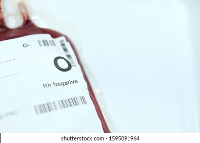 Group O Rh Negative Of Packed Red Cell (PRC) Bag For Blood Transfusion