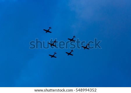 Group of Old Planes - Silhouttes