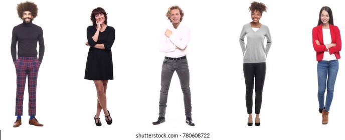 Collage Group Full Length Figure 20s Stock Photo (Edit Now) 1767937787