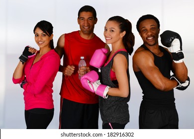 Group Of People In A Boxing Class