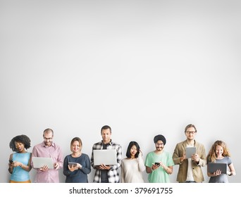 Group of People Connection Digital Device Concept - Shutterstock ID 379691755