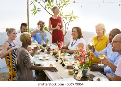 Group Of People Dining Concept - Powered by Shutterstock