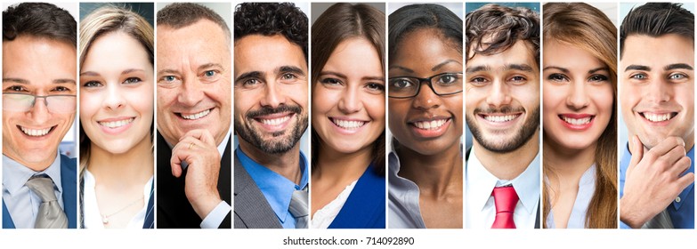 Group of people faces