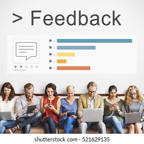 Group Of People Giving Their Feedback Online