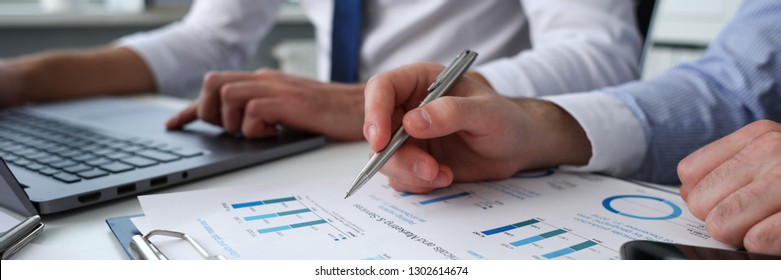Group of people hold in arms financial papers solve and discuss problem closeup. Fresh view review situation new angle look professional training white collar investment and finance concept