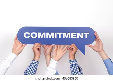 Group People Holding Commitment Written Speech Stock Photo 456883930 ...