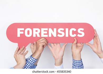 Group People Holding Forensics Written Speech Stock Photo 455835340 ...