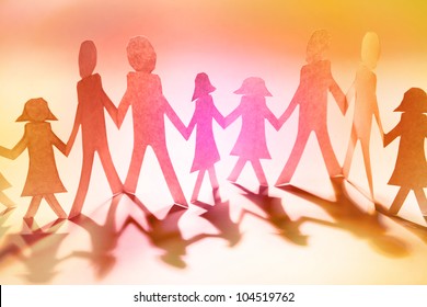 Group of people holding hands