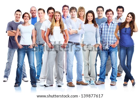 Group People Isolated On White Background Stock Photo (Edit Now ...