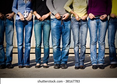 Group Of People In Jeans