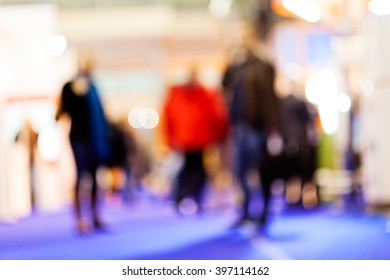 Group Of People At Job Expo; Blurred 100%