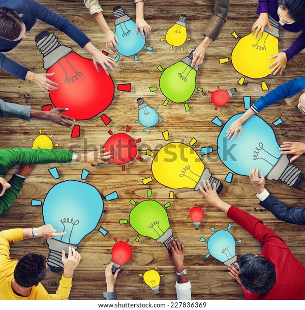 Group People Light Bulb Symbol Stock Photo (Edit Now) 227836369