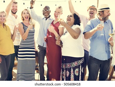 Group Of People Party Concept - Shutterstock ID 505608418