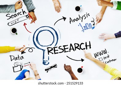 Group of People with Research Concept