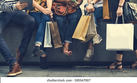 Group Of People Shopping Concept - Shutterstock ID 500547007