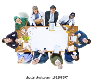 Group Of People With Various Occupations In A Meeting