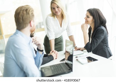 Group of people working in the modern office - Shutterstock ID 418593067