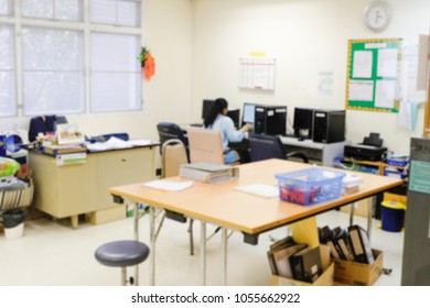 Group people working at operation office room. Businessmen blur in the workplace or work space of table work in office with computer or shallow depth of focus of abstract background. - Shutterstock ID 1055662922