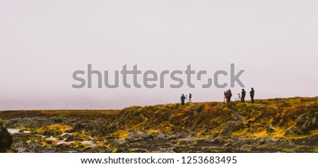 Group of photographers on a mountain